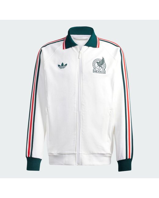 Adidas White Mexico Away Anthem Jacket for men