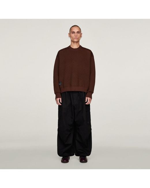 Adidas Brown Y-3 Ut Twill Cargo Trousers for men