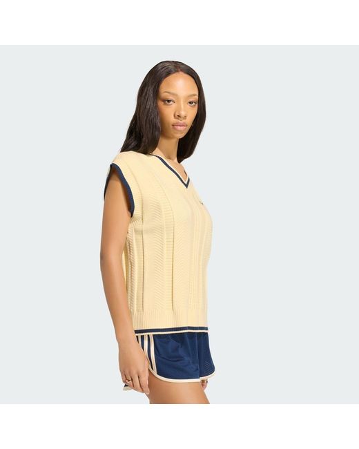 Adidas Blue Cable Knit Vest