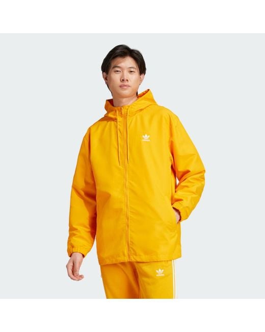 Adidas Originals Yellow Trefoil Windbreaker for men