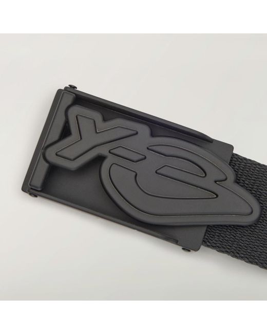 Adidas Black Y-3 Graphic Logo Belt