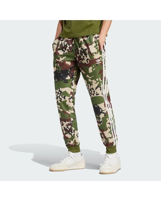 Adidas Green Camo Sstr Track Tracksuit Bottoms for men