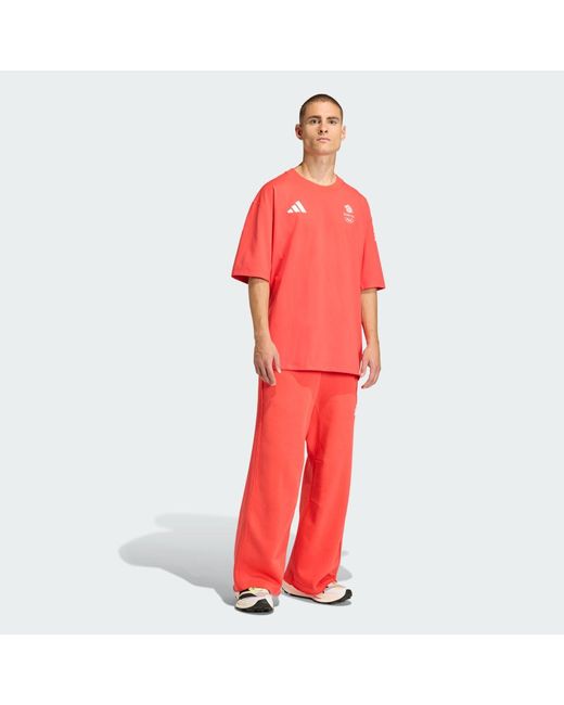 Adidas Red Team Gb Loose Fit T-Shirt for men