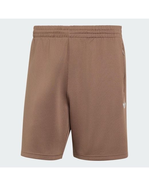 Adidas White Trefoil Essentials Spacer Shorts for men