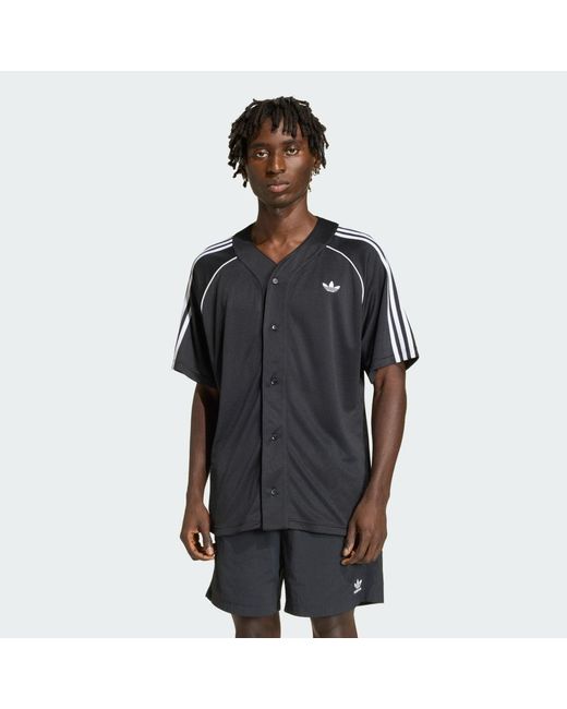 Adidas Black Adicolor Baseball Jersey for men