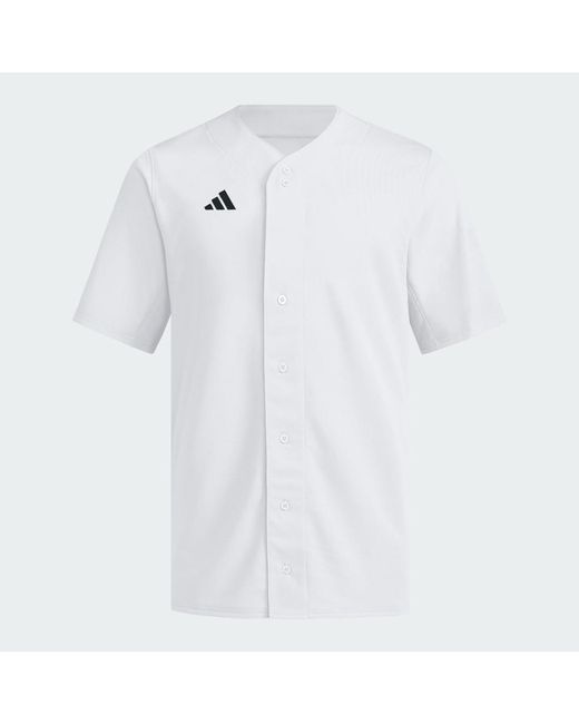 Adidas White Impact Full Button Jersey for men
