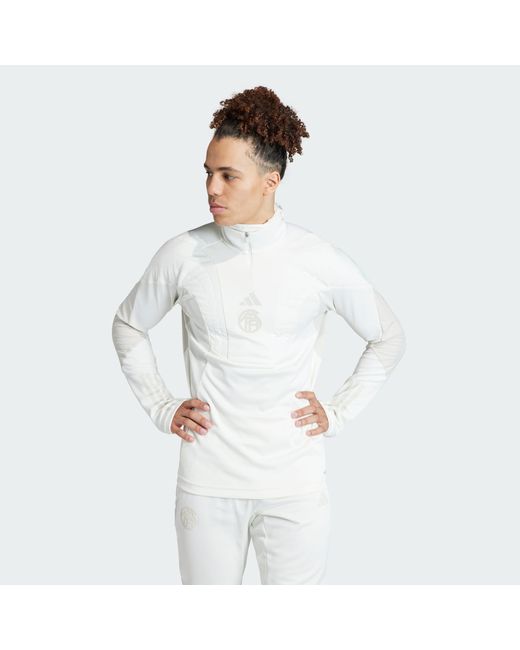 Adidas White Fc Bayern Tiro 23 Winterized Top for men