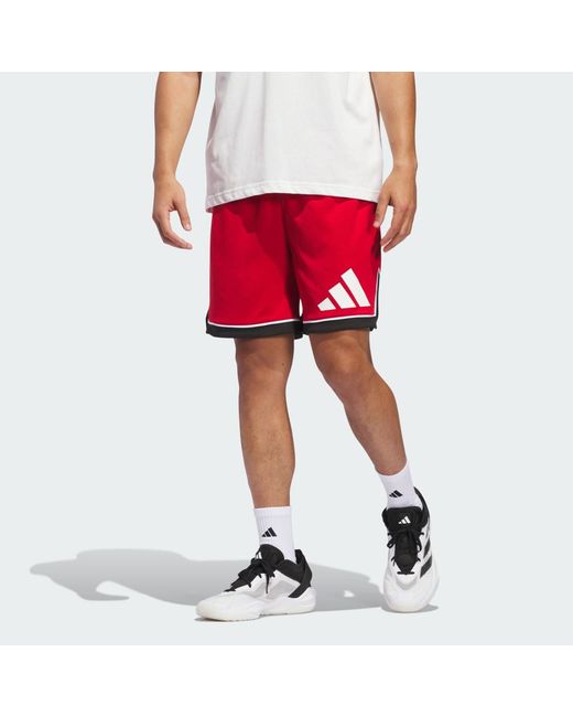 Adidas Red Basketball Badge Of Sport Shorts for men