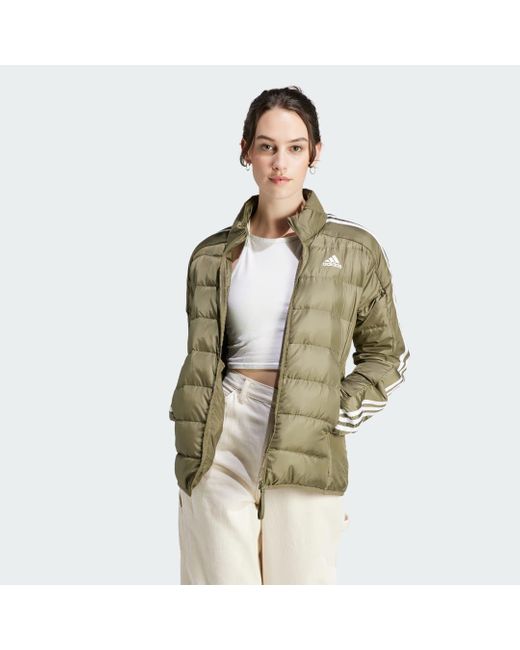 Adidas Green Essentials 3-stripes Light Down Jacket