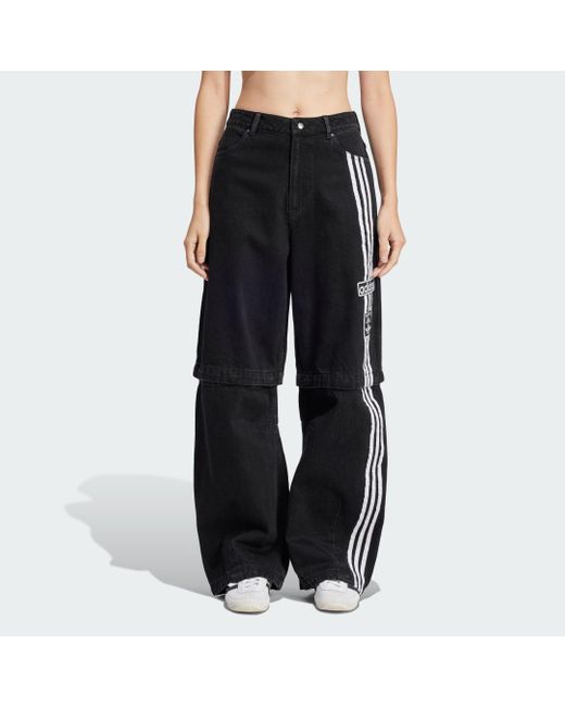 Adidas Black Adibreak Denim Two-In-One Pants