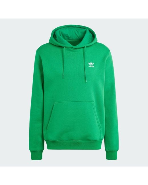 Hoodie Trefoil Essentials di Adidas in Green da Uomo