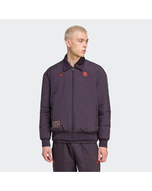 Giacca Terrace Icons Fc Bayern München di Adidas in Green da Uomo