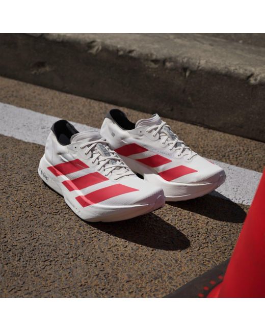 Adidas Red Adizero Adios Pro 4 Shoes for men