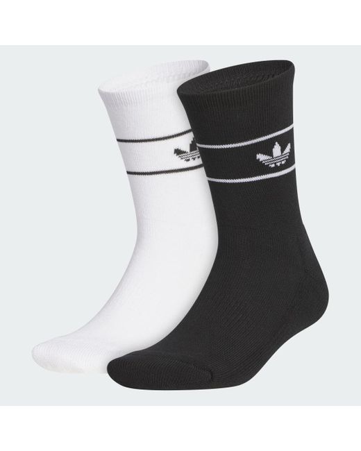 Adidas Black Skateboarding Logo Band Socken 2Er-Pack
