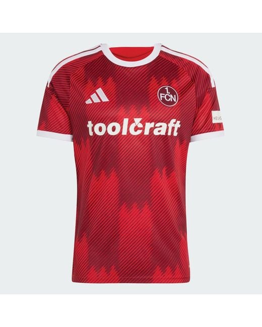Adidas Red 1. Fc Nuremberg 26/27 Home Jersey for men