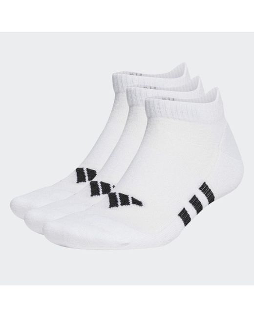 Adidas White Performance Cushioned Low Socks 3 Pairs