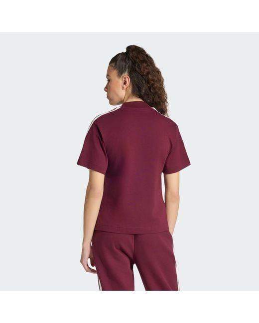 Adidas Red Kit 3-Stripes T-Shirt
