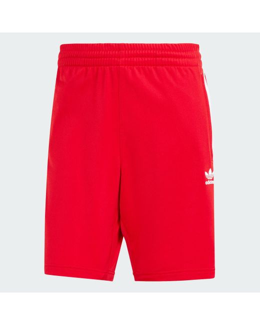 Adidas Red Adicolor Firebird Shorts for men