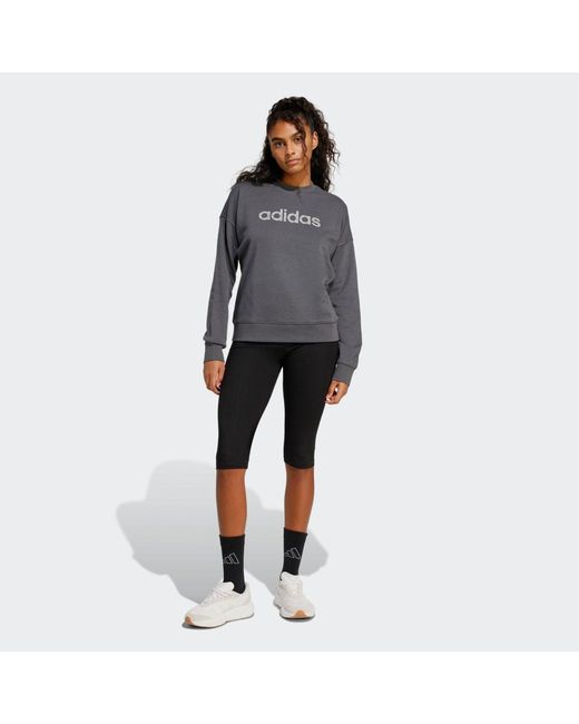 Adidas Black Seasonal Essentials Rib Capri Leggings