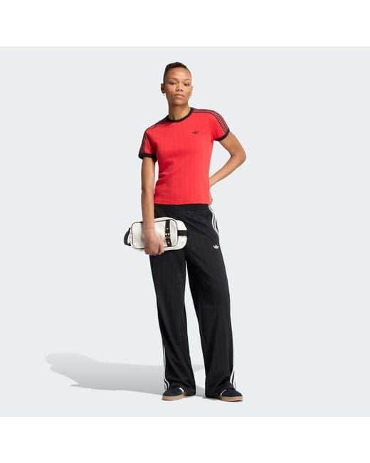 Adidas Black Pinstripe Firebird Loose Trackpant