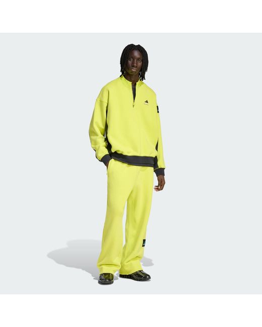 Adidas Yellow Equipment Blocked Half-Zip for men