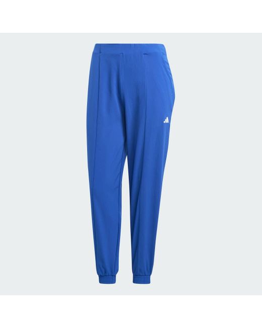 Adidas Blue Aeroready Train Essentials Minimal Branding Woven Joggers