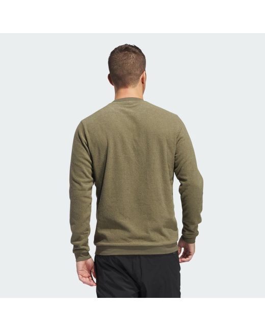 Adidas Green Long Sleeve Crew Sweatshirt for men