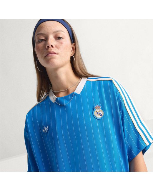 Adidas Blue Real Madrid Terrace Icons Jersey