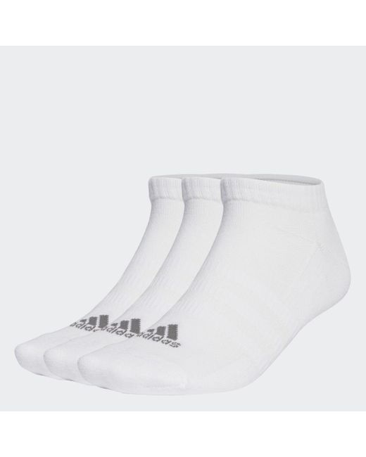 Adidas White Cushioned Low-cut Socks 3 Pairs