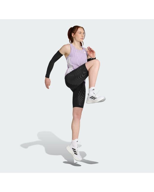 Adidas Purple Adizero Running Singlet