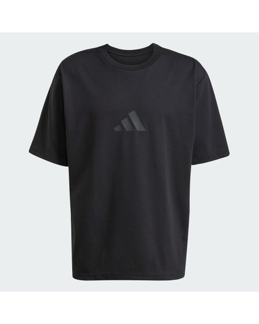 Adidas Black Z.N.E. Loose-Fit Tee for men