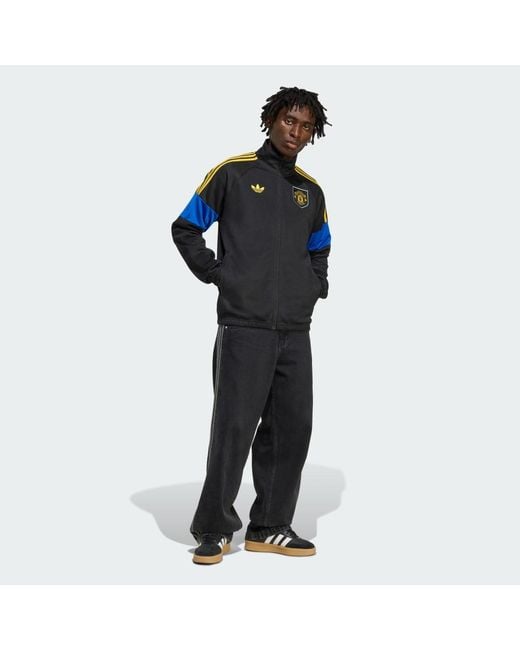 Adidas Blue Manchester United Lfstlr Track Top for men