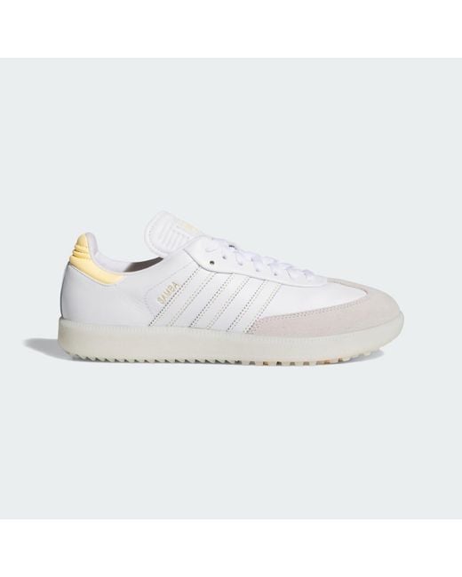 Adidas White Samba Spikeless Golf Shoes