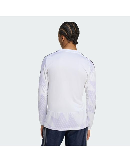 Adidas Blue Manchester United 25/26 Long Sleeve Away Jersey for men