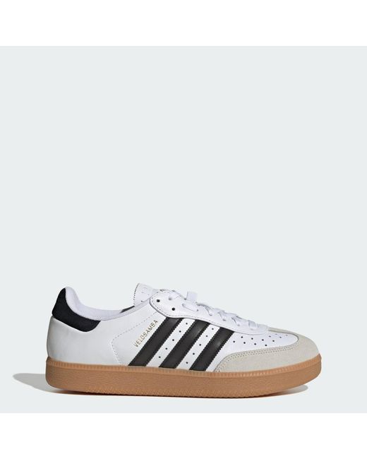 Adidas White Velosamba Leather Shoes