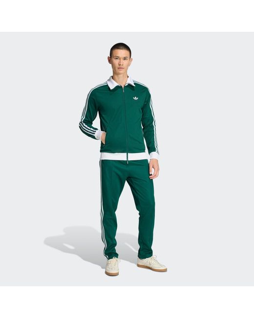 Track Top Iconico di Adidas in Green da Uomo