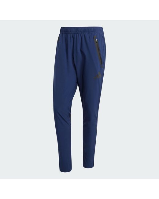 Adidas Blue Tiro 25 Competition Vis Tech Travel Pants for men