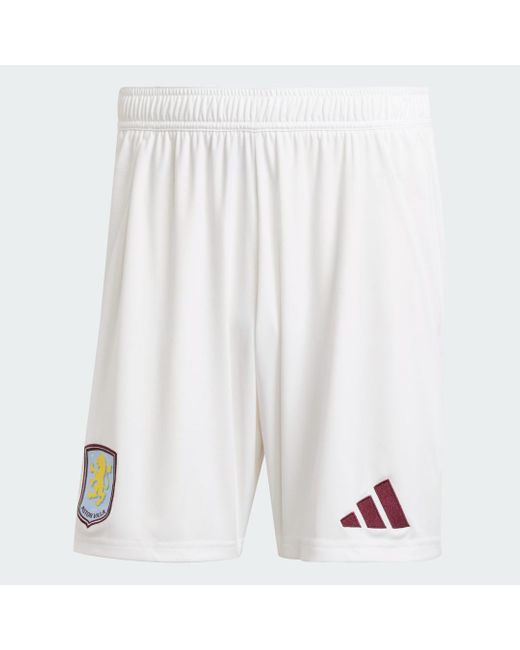 Adidas White Aston Villa Fc 24/25 Home Shorts for men