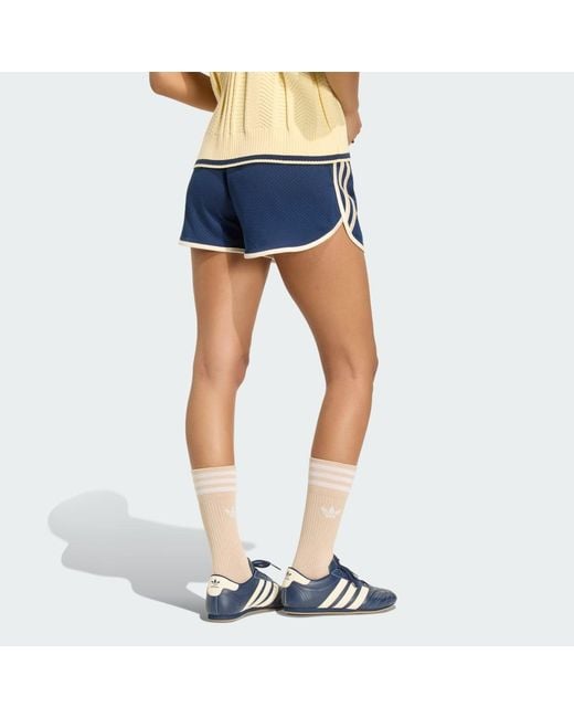 Adidas Blue 3S Mesh Sprinter Shorts
