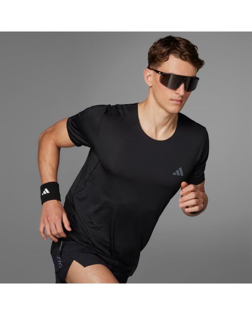 Adidas Black Adizero Running T-Shirt for men