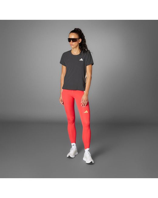 Adidas Red Adizero Running T-Shirt