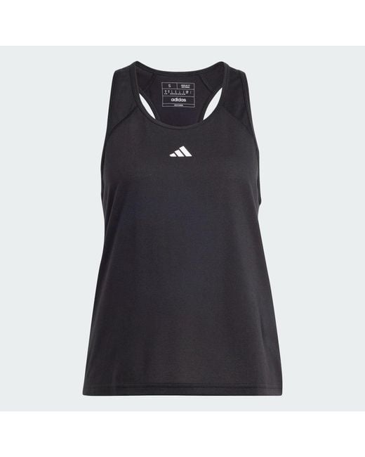 Adidas Black Training Essentials Minimal Branding Racerback