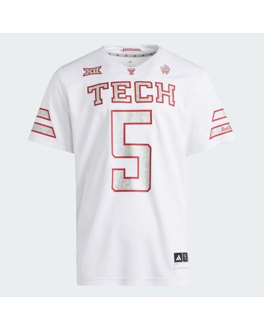 Adidas White Mahomes X Texas Tech Too Cold Jersey for men