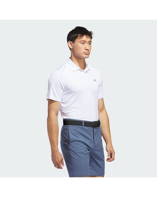 Adidas White Adi Performance Polo Shirt for men