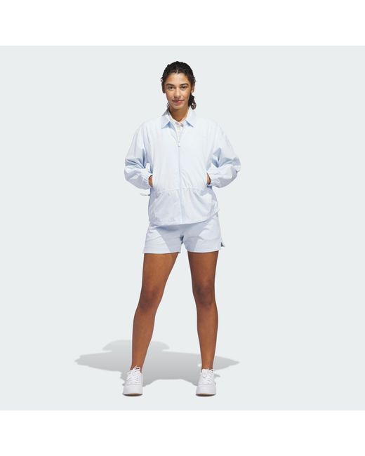 Adidas White Ultimate365+ Peplum Grid Jacket