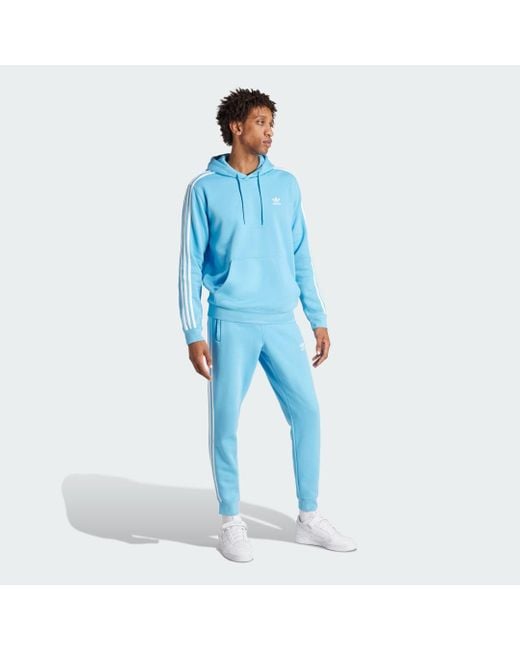 Adidas Originals Blue Adicolor Classics 3-Stripes Hoodie for men