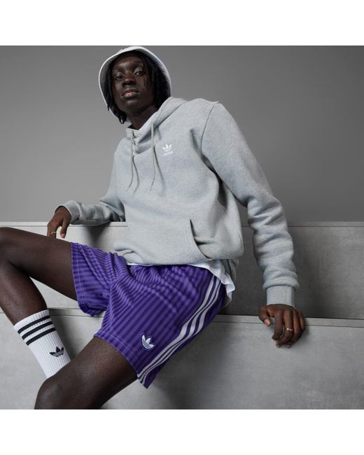 Adidas Purple Real Madrid Terrace Icons Shorts for men