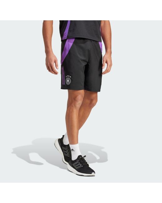 Adidas Black Germany Tiro 24 Competition Downtime Shorts for men