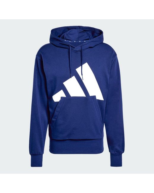 adidas Essentials Big Logo French Terry Hoodie in Blue for Men Lyst UK