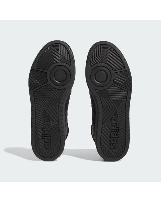 Adidas Originals Black Hoops 3.0 Mid Lifestyle Basketball Classic Fur Lining Winterized Shoes for men